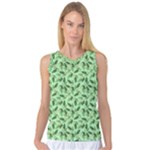 Leaves Pattern Texture Seamless Women s Basketball Tank Top