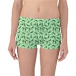 Leaves Pattern Texture Seamless Boyleg Bikini Bottoms