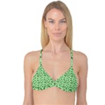 Leaves Pattern Texture Seamless Reversible Tri Bikini Top