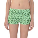 Leaves Pattern Texture Seamless Reversible Boyleg Bikini Bottoms