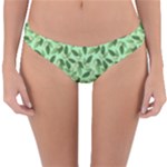 Leaves Pattern Texture Seamless Reversible Hipster Bikini Bottoms