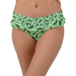 Leaves Pattern Texture Seamless Frill Bikini Bottoms