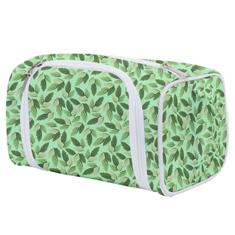 Leaves Pattern Texture Seamless Toiletries Pouch from ArtsNow.com