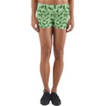 Leaves Pattern Texture Seamless Yoga Shorts