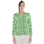 Leaves Pattern Texture Seamless Women s Windbreaker