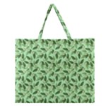 Leaves Pattern Texture Seamless Zipper Large Tote Bag