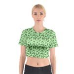 Leaves Pattern Texture Seamless Cotton Crop Top