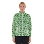 Leaves Pattern Texture Seamless Women s Bomber Jacket