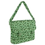 Leaves Pattern Texture Seamless Buckle Messenger Bag