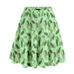 Leaves Pattern Texture Seamless High Waist Skirt