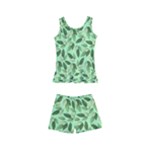 Leaves Pattern Texture Seamless Kids  Boyleg Swimsuit