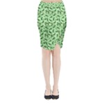 Leaves Pattern Texture Seamless Midi Wrap Pencil Skirt