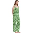 Spaghetti Top Long Pants Satin Pajamas Set 