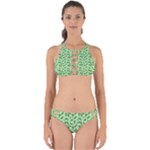 Leaves Pattern Texture Seamless Perfectly Cut Out Bikini Set