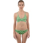 Leaves Pattern Texture Seamless Wrap Around Bikini Set