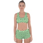 Leaves Pattern Texture Seamless Racerback Boyleg Bikini Set