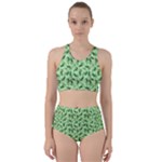 Leaves Pattern Texture Seamless Racer Back Bikini Set