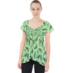 Leaves Pattern Texture Seamless Lace Front Dolly Top