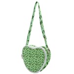 Leaves Pattern Texture Seamless Heart Shoulder Bag