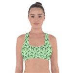 Leaves Pattern Texture Seamless Cross Back Sports Bra