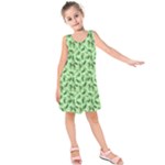 Leaves Pattern Texture Seamless Kids  Sleeveless Dress