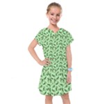 Leaves Pattern Texture Seamless Kids  Drop Waist Dress