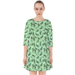 Leaves Pattern Texture Seamless Smock Dress