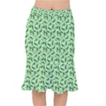 Leaves Pattern Texture Seamless Short Mermaid Skirt