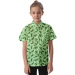 Leaves Pattern Texture Seamless Kids  Short Sleeve Shirt