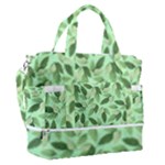 Leaves Pattern Texture Seamless Sports Shoulder Bag with Shoes Compartment