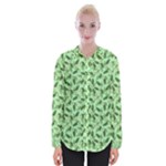 Leaves Pattern Texture Seamless Womens Long Sleeve Shirt