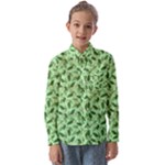 Leaves Pattern Texture Seamless Kids  Long Sleeve Shirt