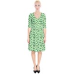 Leaves Pattern Texture Seamless Wrap Up Cocktail Dress