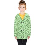 Leaves Pattern Texture Seamless Kids  Double Breasted Button Coat