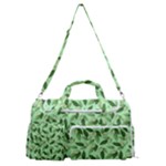 Leaves Pattern Texture Seamless Sports Gym Duffle Bag with Shoe Compartment