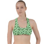 Leaves Pattern Texture Seamless Criss Cross Racerback Sports Bra