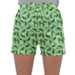 Leaves Pattern Texture Seamless Sleepwear Shorts