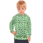 Leaves Pattern Texture Seamless Kids  Hooded Pullover