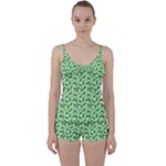 Leaves Pattern Texture Seamless Tie Front Two Piece Tankini