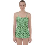 Leaves Pattern Texture Seamless Babydoll Tankini Set