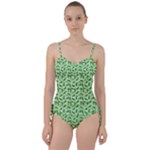 Leaves Pattern Texture Seamless Sweetheart Tankini Set