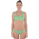 Leaves Pattern Texture Seamless Cross Back Hipster Bikini Set