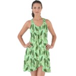 Leaves Pattern Texture Seamless Show Some Back Chiffon Dress