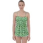 Leaves Pattern Texture Seamless Babydoll Tankini Top