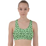 Leaves Pattern Texture Seamless Back Weave Sports Bra