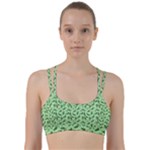 Leaves Pattern Texture Seamless Line Them Up Sports Bra