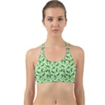 Leaves Pattern Texture Seamless Back Web Sports Bra