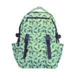 Leaves Pattern Texture Seamless Carry-on Double Buckle Travel Backpack