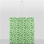 Leaves Pattern Texture Seamless Full Print Rope Handle Tote (Large)