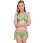 Leaves Pattern Texture Seamless Tie It Up Bikini Set